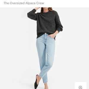 Everlane oversized alpaca crew in charcoal